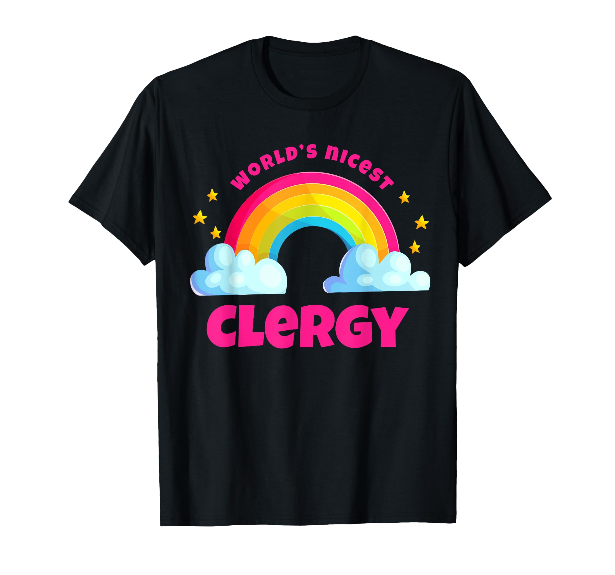 Worlds Nicest Clergy Shirts Rainbow T-Shirt - Graphic Print for Adults - T-Shirt, Sweatshirt, Hoodie