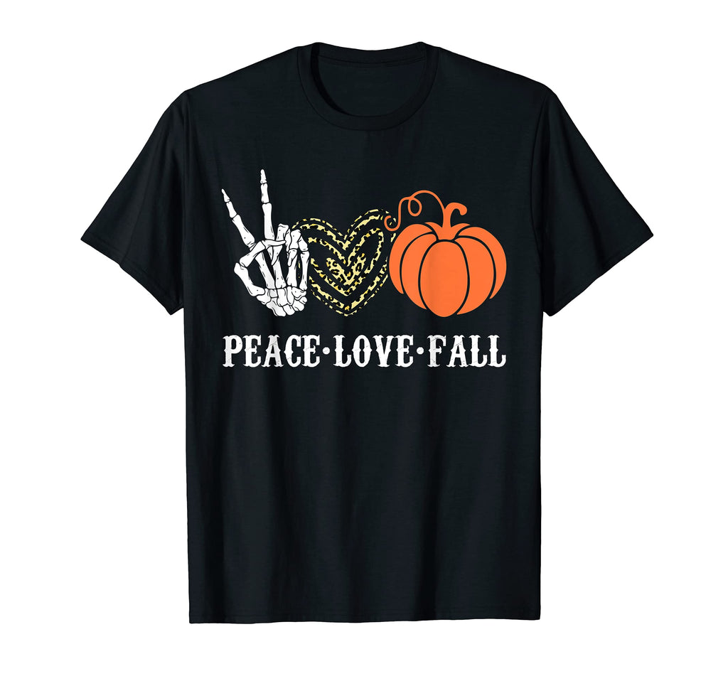 Peace Love Fall Peace Love Pumpkin T-Shirt - Custom Art Print Unisex - T-Shirt, Sweatshirt, Hoodie
