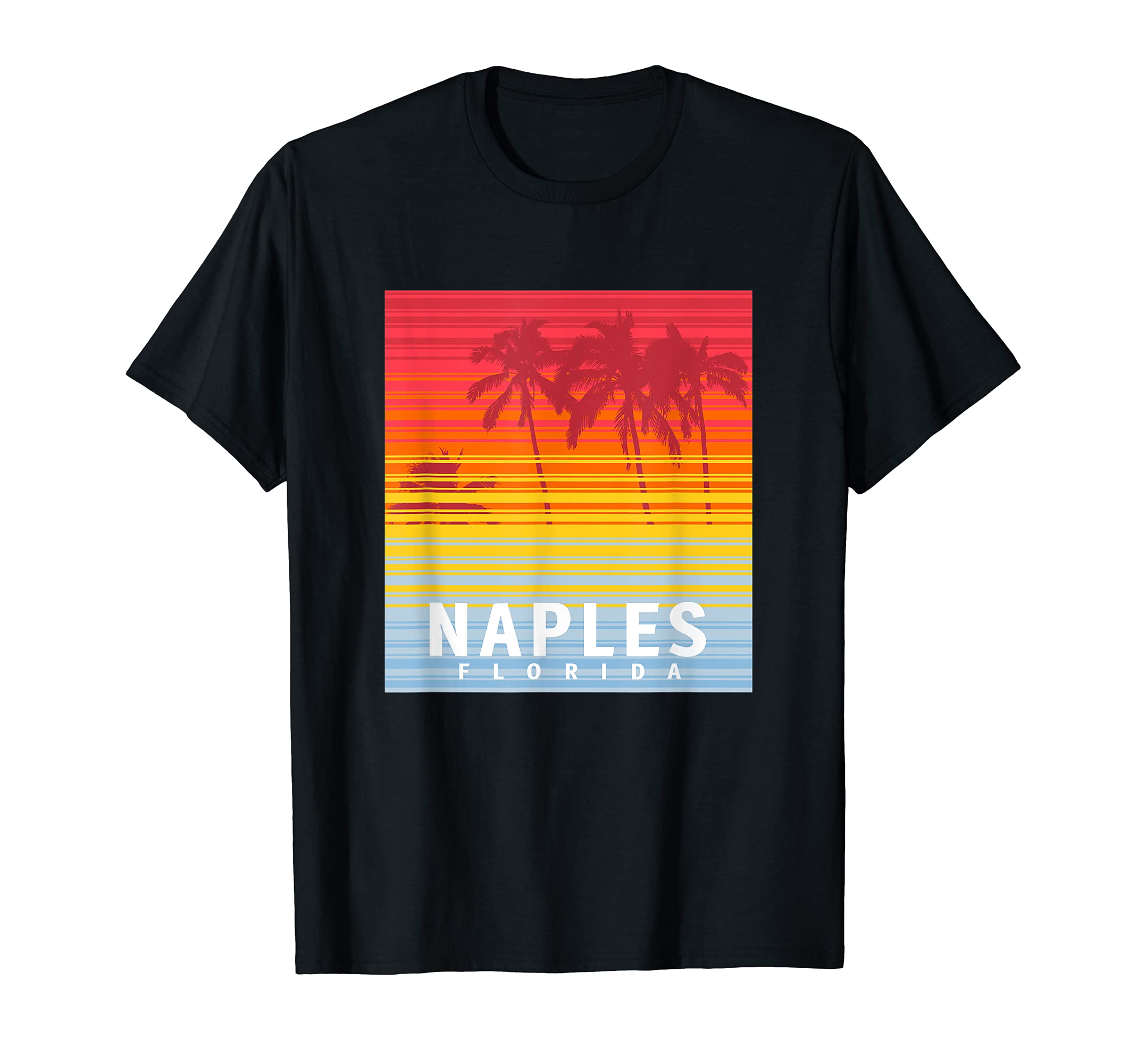 Naples Florida Sunset Palm Trees T-Shirt - Casual Everyday Wear Men Women - T-Shirt, Sweatshirt, Hoodie