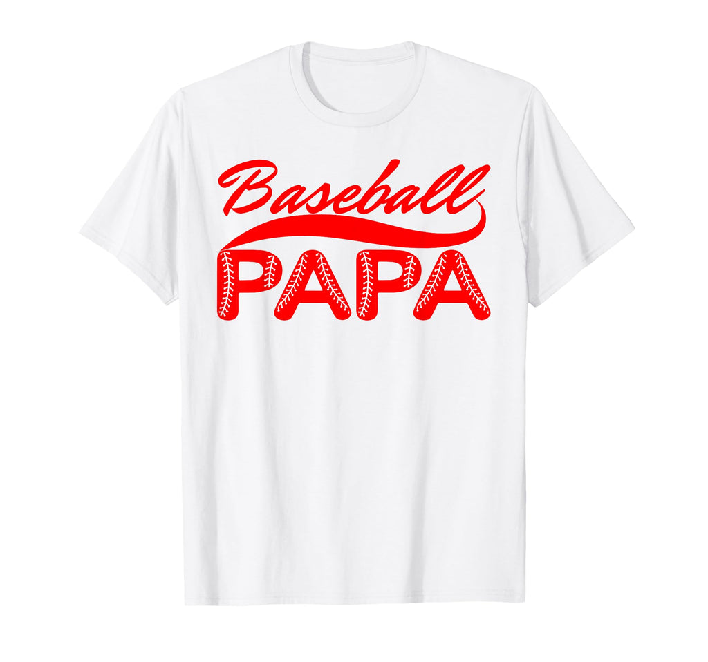 Baseball Papa Family Matching Funny T-Shirt - Custom Art Print Unisex - T-Shirt, Sweatshirt, Hoodie