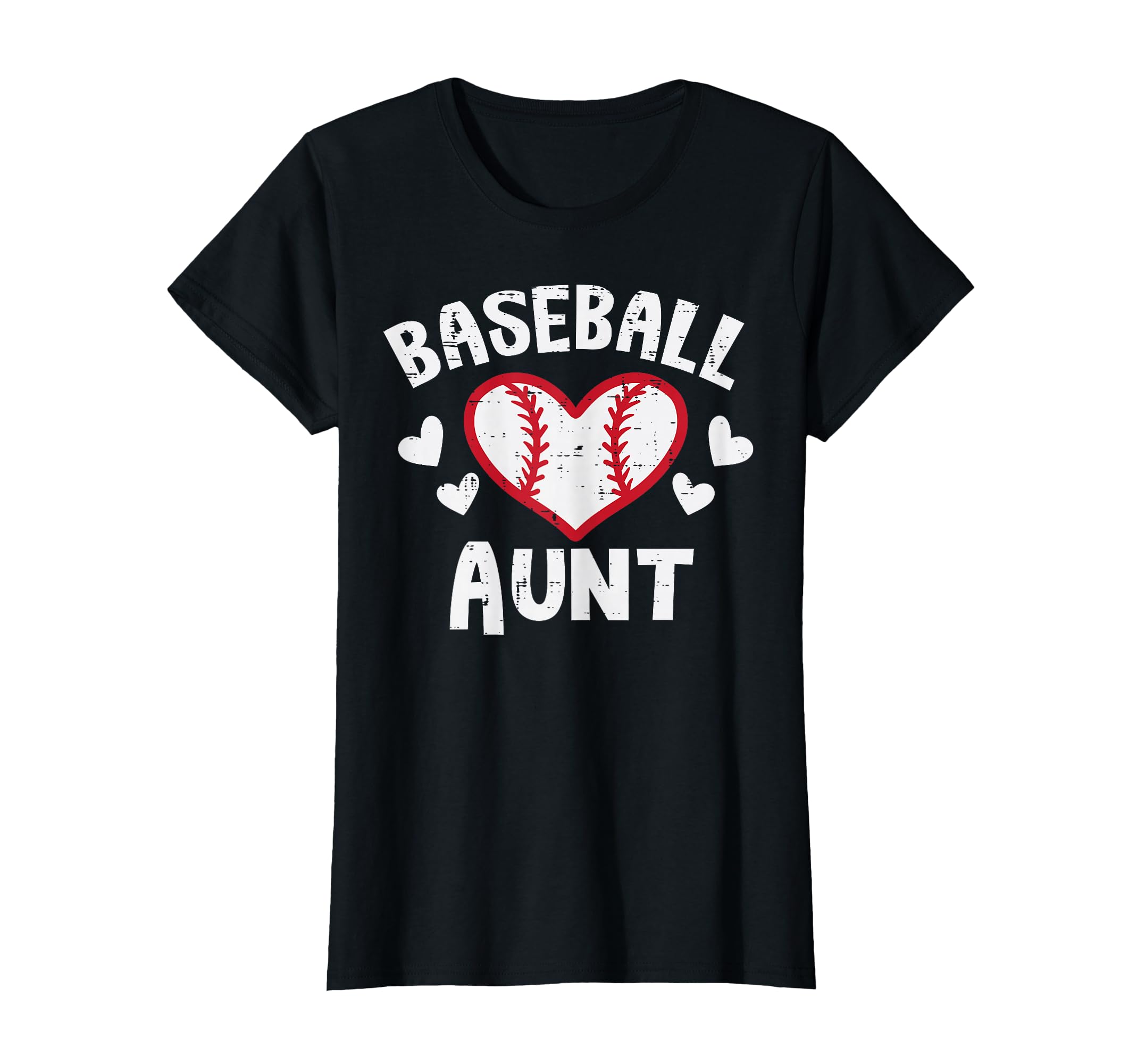 Baseball Aunt Heart Family Matching T-Shirt - Casual Everyday Wear Unisex - T-Shirt, Sweatshirt, Hoodie