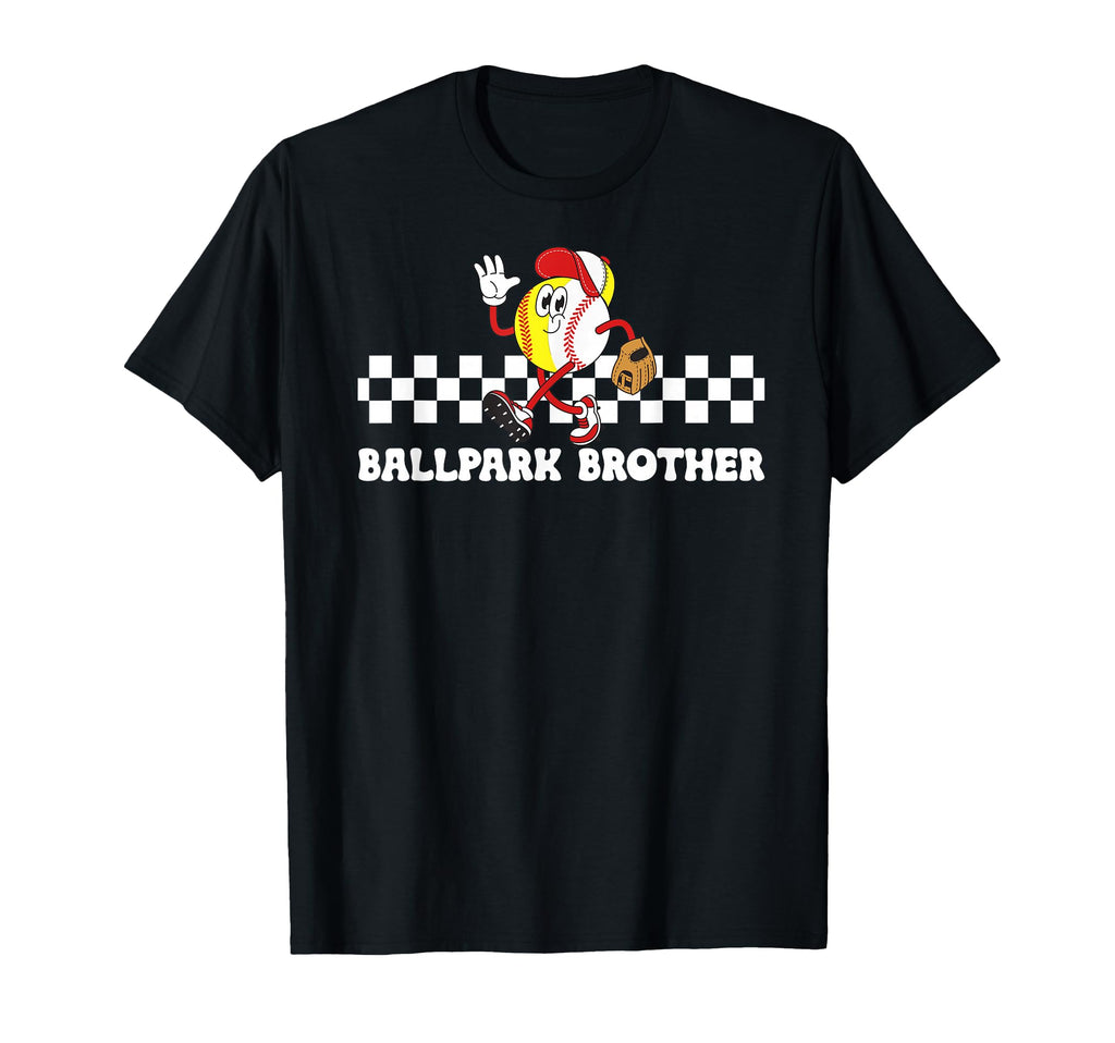Ballpark Brother Groovy Softball T-Shirt - Minimalist Print Unisex - T-Shirt, Sweatshirt, Hoodie