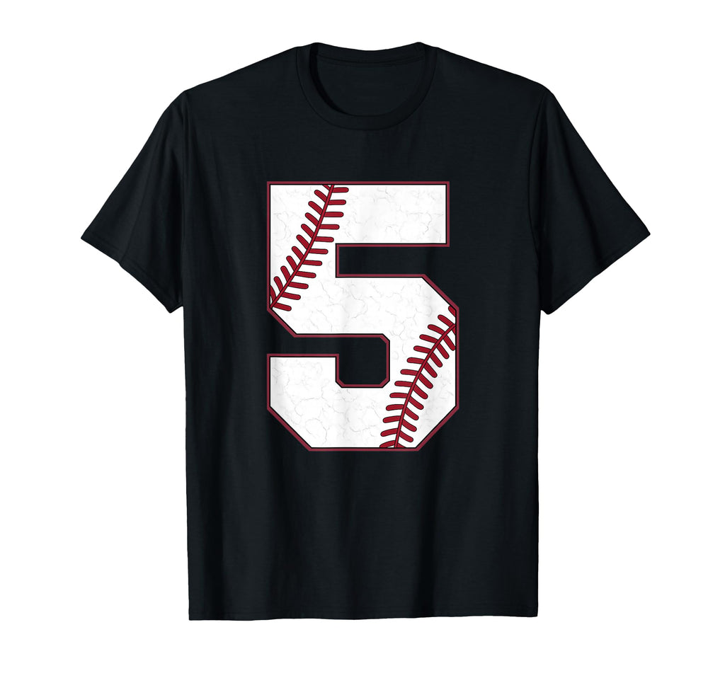 Distressed Baseball Jersey Number 5 T-Shirt - Minimalist Print for Adults - T-Shirt, Sweatshirt, Hoodie