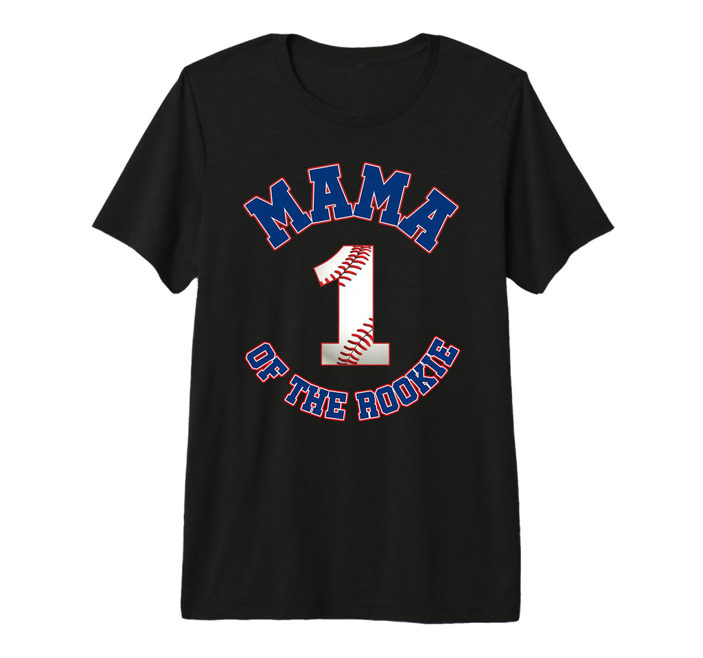 Mama Rookie 1St Birthday Baseball Family T-Shirt - Trendy Graphic Unisex - T-Shirt, Sweatshirt, Hoodie