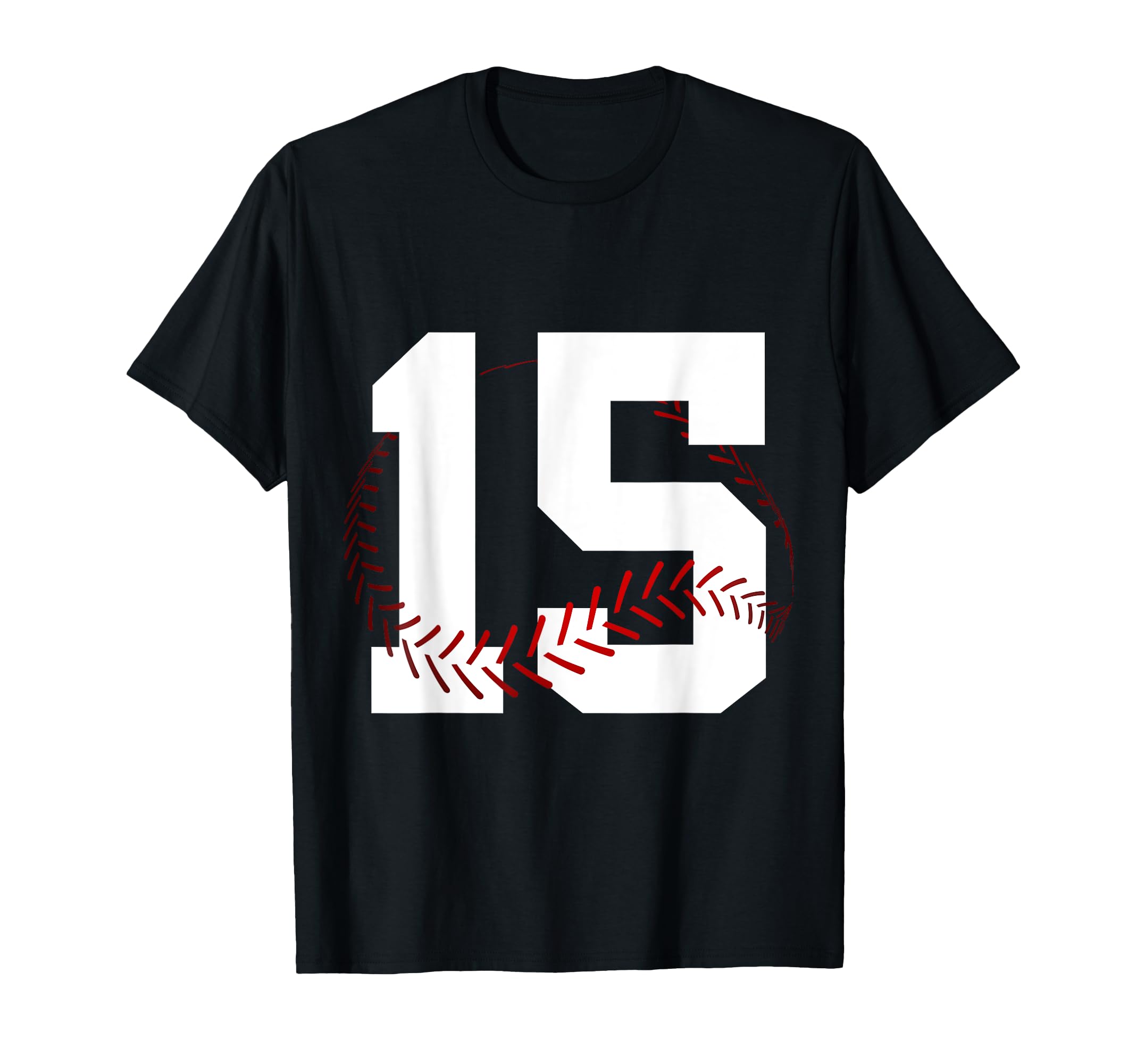 Number 15 Years Baseball 15Th Birthday T-Shirt - Custom Art Print Unisex - T-Shirt, Sweatshirt, Hoodie