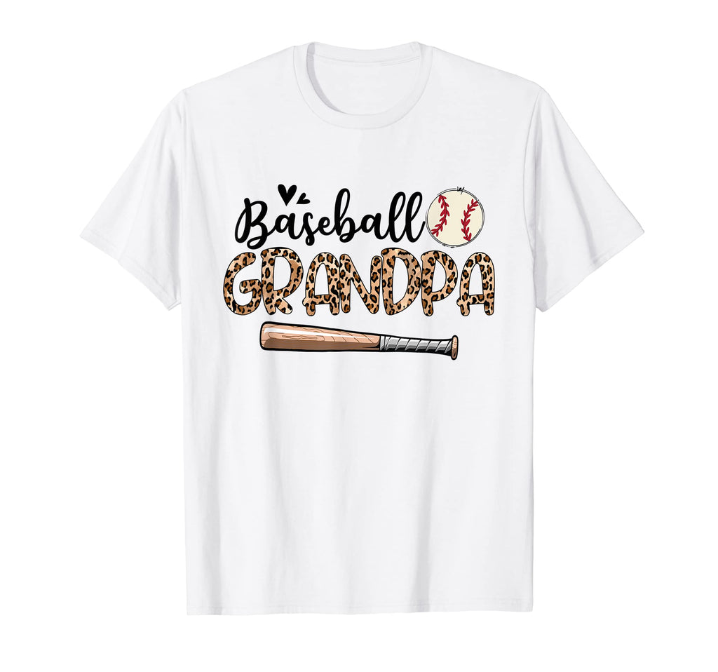 Funny Baseball Grandpa Leopard Baseball T-Shirt - Streetwear Style Unisex - T-Shirt, Sweatshirt, Hoodie