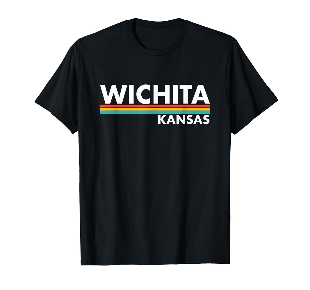 Wichita Kansas Stripes T-Shirt - Custom Art Print Men Women - T-Shirt, Sweatshirt, Hoodie