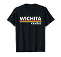 Wichita Kansas Stripes T-Shirt - Custom Art Print Men Women - T-Shirt, Sweatshirt, Hoodie