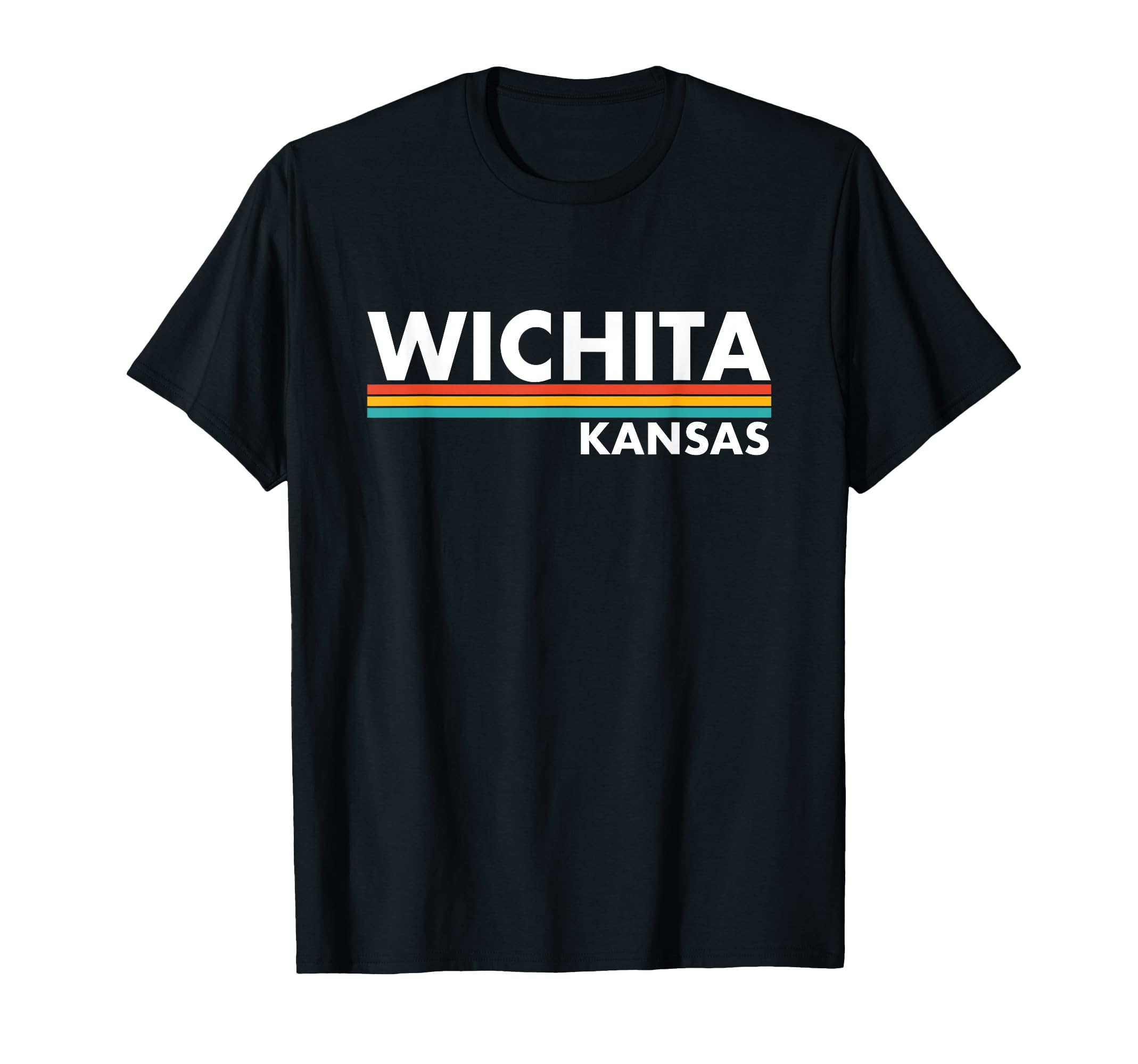 Wichita Kansas Stripes T-Shirt - Custom Art Print Men Women - T-Shirt, Sweatshirt, Hoodie