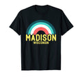 Madison Wisconsin Rainbow T-Shirt - Novelty Apparel Unisex - T-Shirt, Sweatshirt, Hoodie