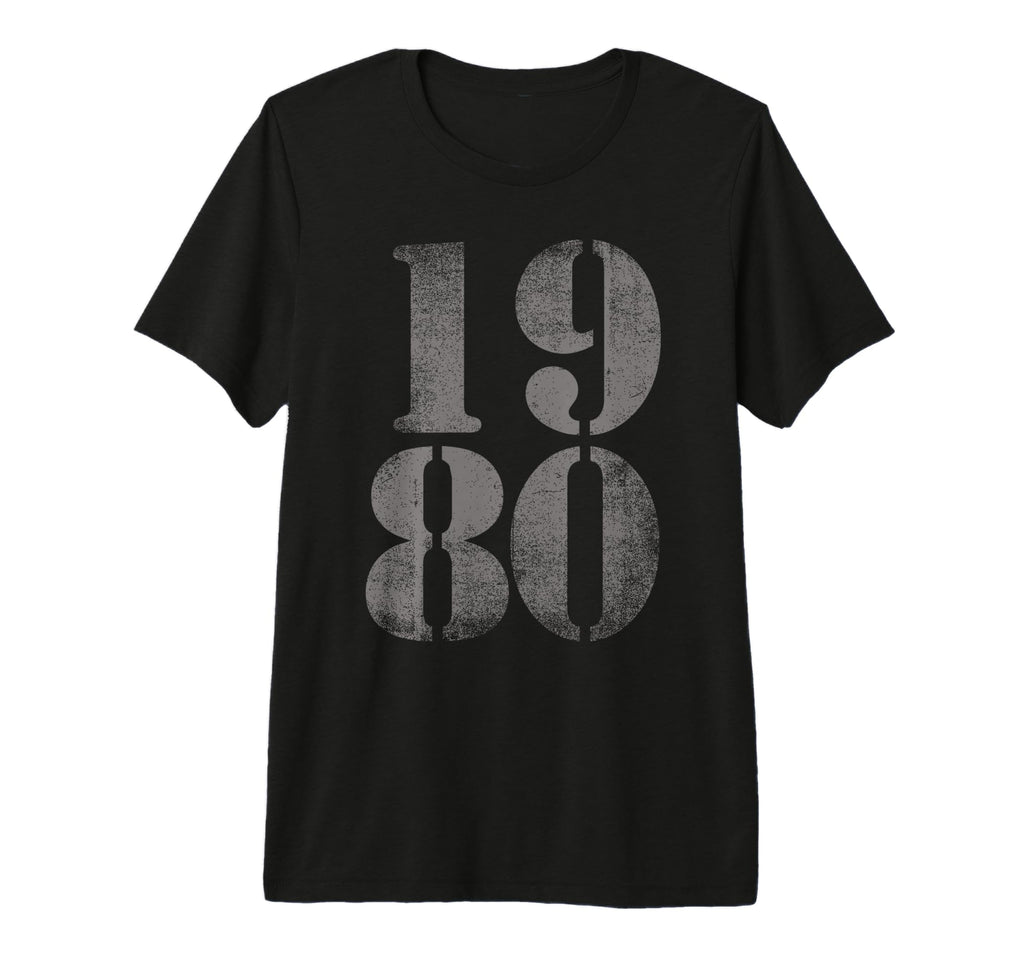 1980 Birth Year Distressed Birthday T-Shirt - Streetwear Style for Adults - T-Shirt, Sweatshirt, Hoodie