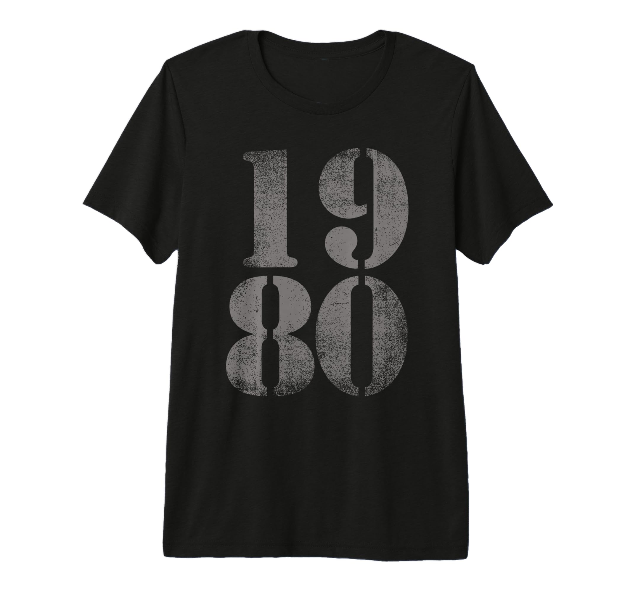 1980 Birth Year Distressed Birthday T-Shirt - Streetwear Style for Adults - T-Shirt, Sweatshirt, Hoodie