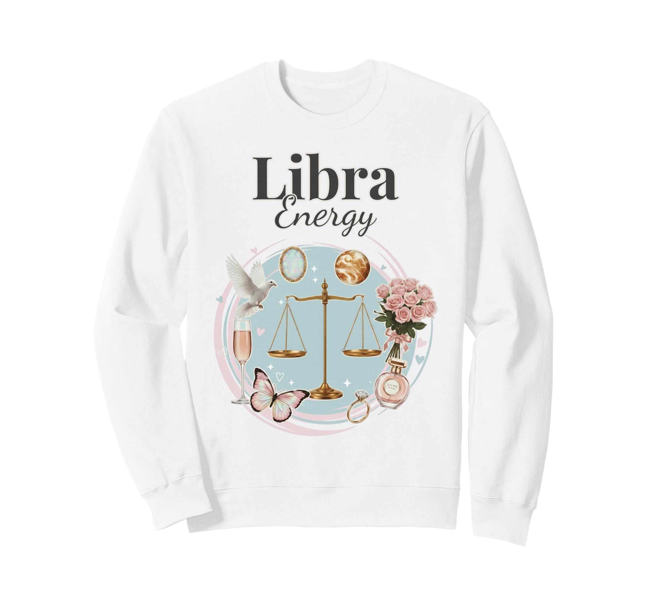 Libra Energy Zodiac Birthday Y2K Sweatshirt - Minimalist Print Men Women - T-Shirt, Sweatshirt, Hoodie