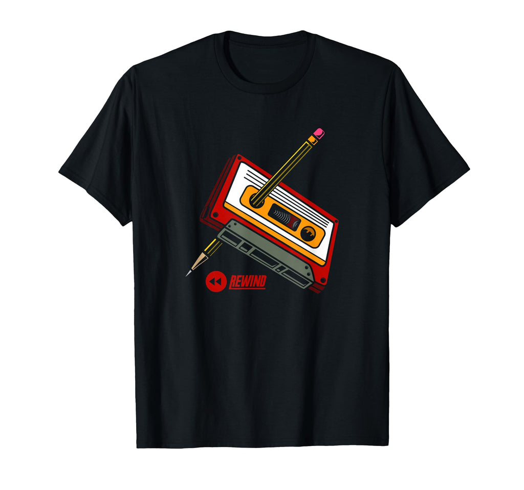 Cassette Tape Rewind T-Shirt - Trendy Graphic Unisex - T-Shirt, Sweatshirt, Hoodie