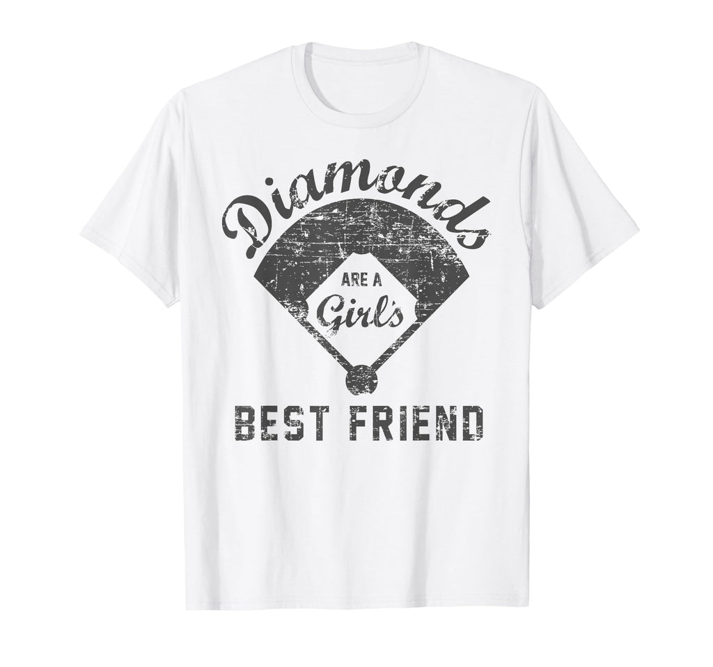 Diamonds Are Best Friend Softball Mom T-Shirt - Trendy Graphic for Adults - T-Shirt, Sweatshirt, Hoodie
