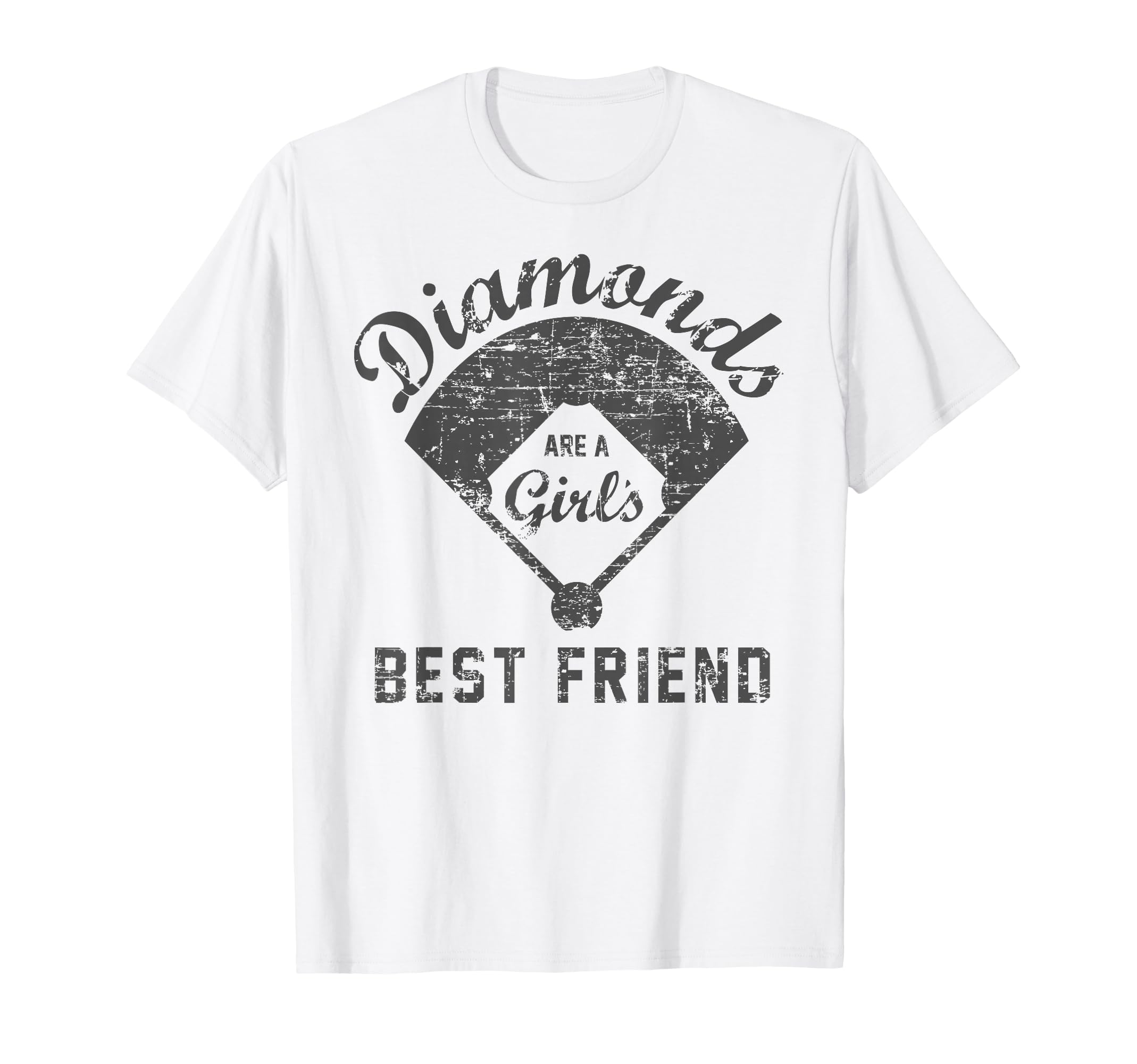 Diamonds Are Best Friend Softball Mom T-Shirt - Trendy Graphic for Adults - T-Shirt, Sweatshirt, Hoodie