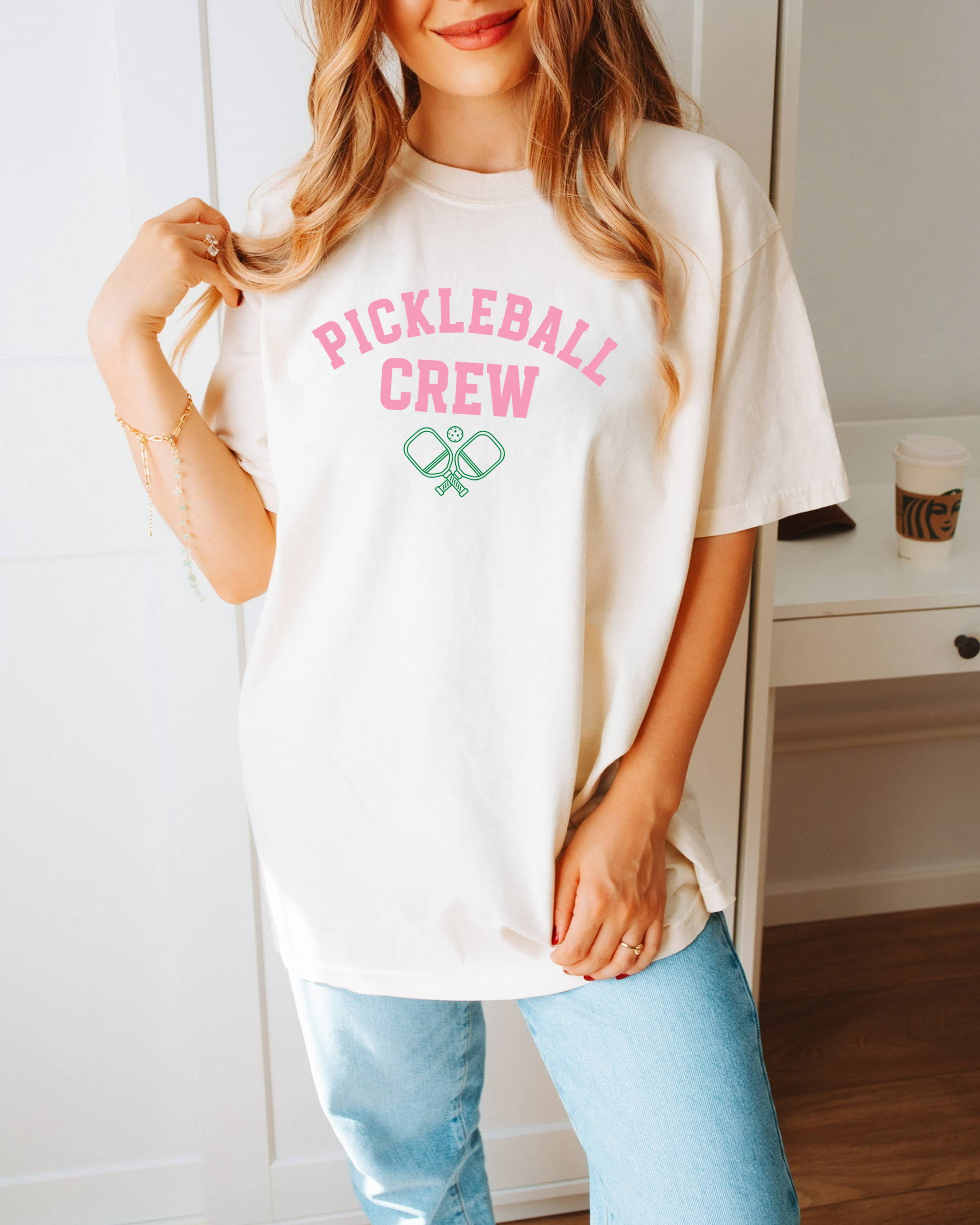 Pickleball Crew, Graphic Preppy - Adult & Kids T-Shirts, Sweatshirts & Hoodies apparel design preview 1