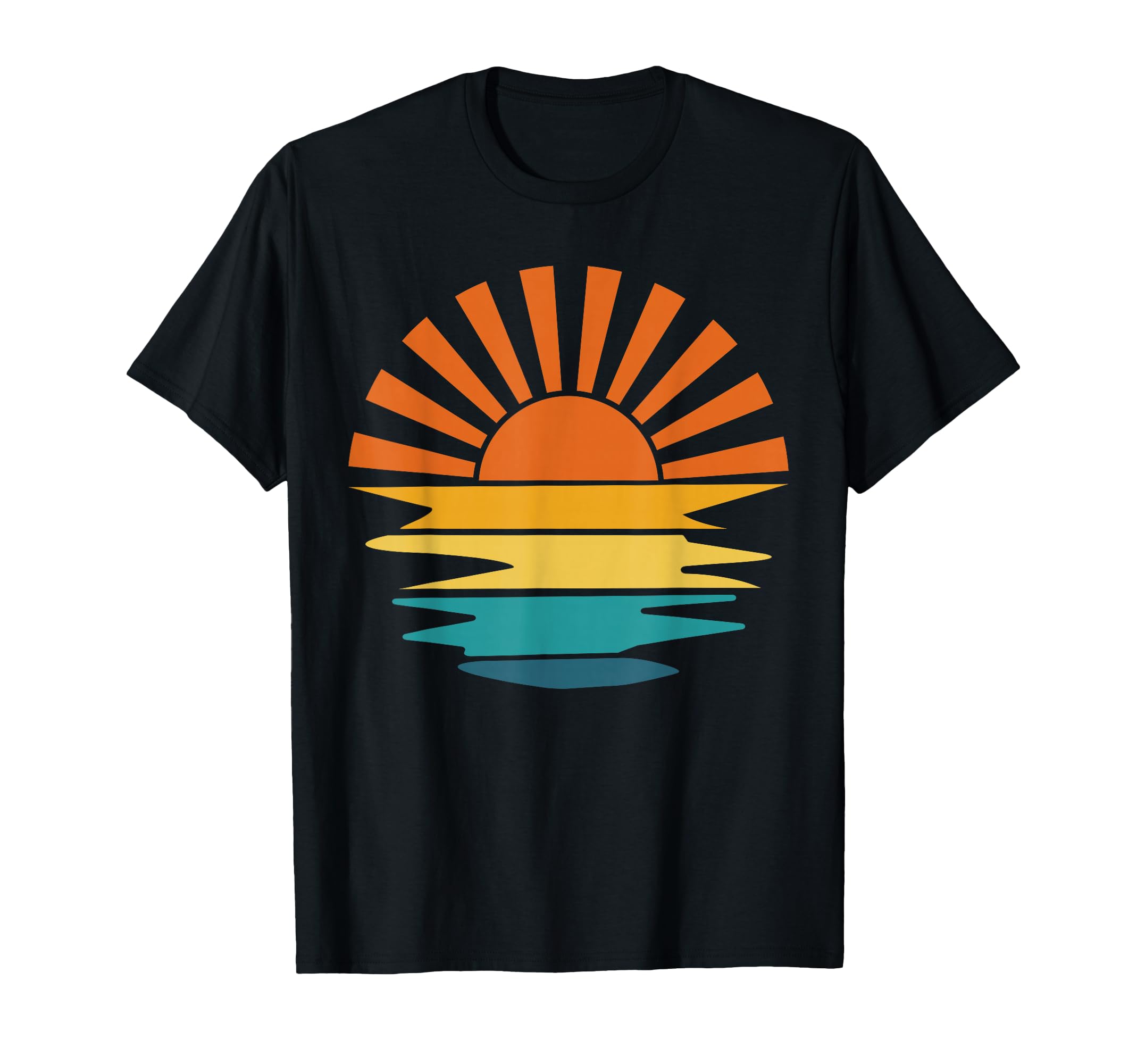 Sunset Rays Wavy Sunshine Sun Rays T-Shirt - Trendy Graphic for Adults - T-Shirt, Sweatshirt, Hoodie