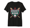 Dugout Mama Mom Baseball Parent T T-Shirt - Casual Everyday Wear Unisex - T-Shirt, Sweatshirt, Hoodie