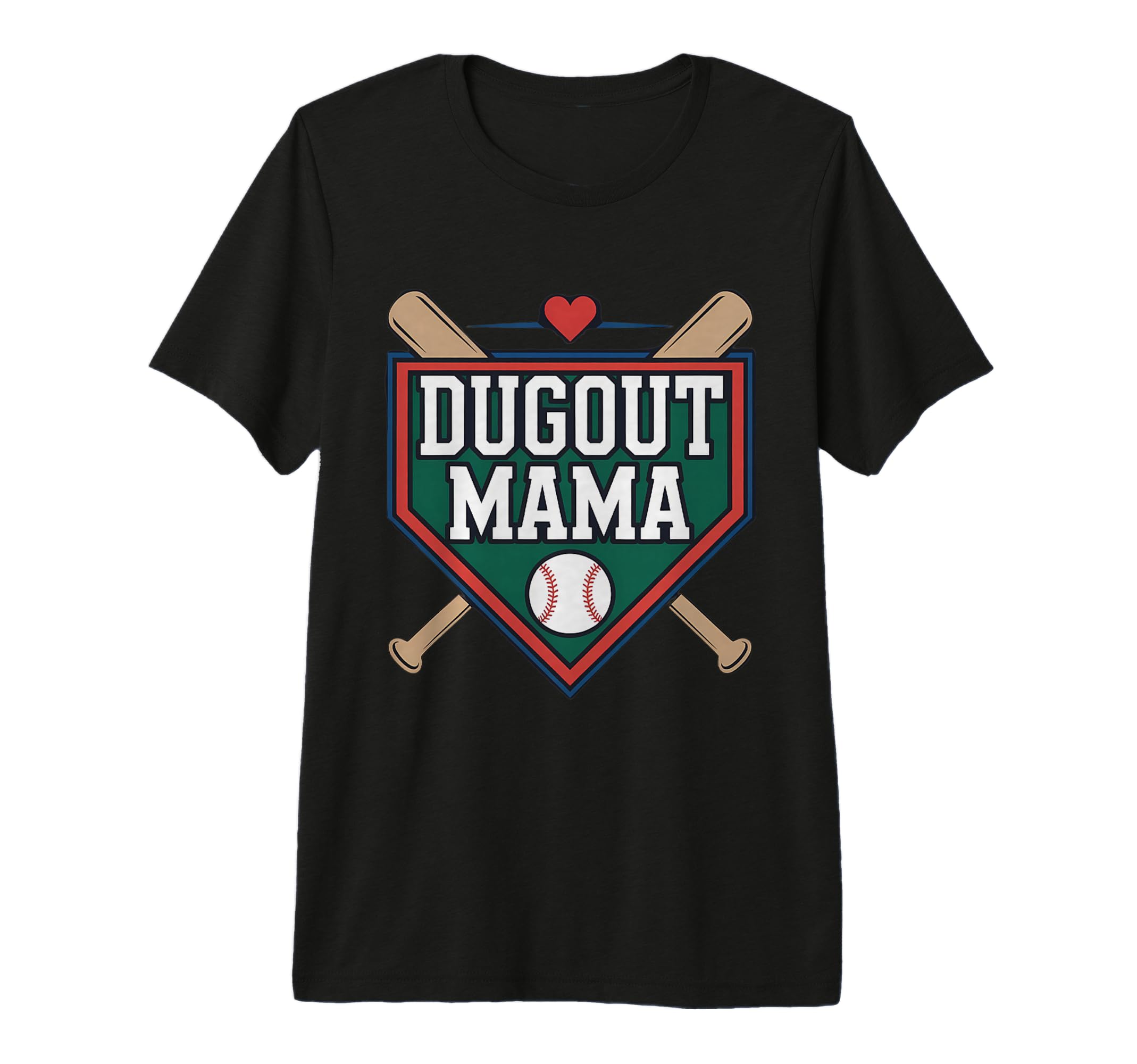 Dugout Mama Mom Baseball Parent T T-Shirt - Casual Everyday Wear Unisex - T-Shirt, Sweatshirt, Hoodie
