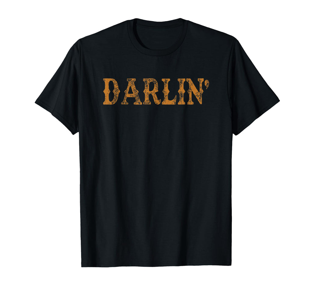 Darlin Western Distressed Cowgirl T-Shirt - Custom Art Print for Adults - T-Shirt, Sweatshirt, Hoodie