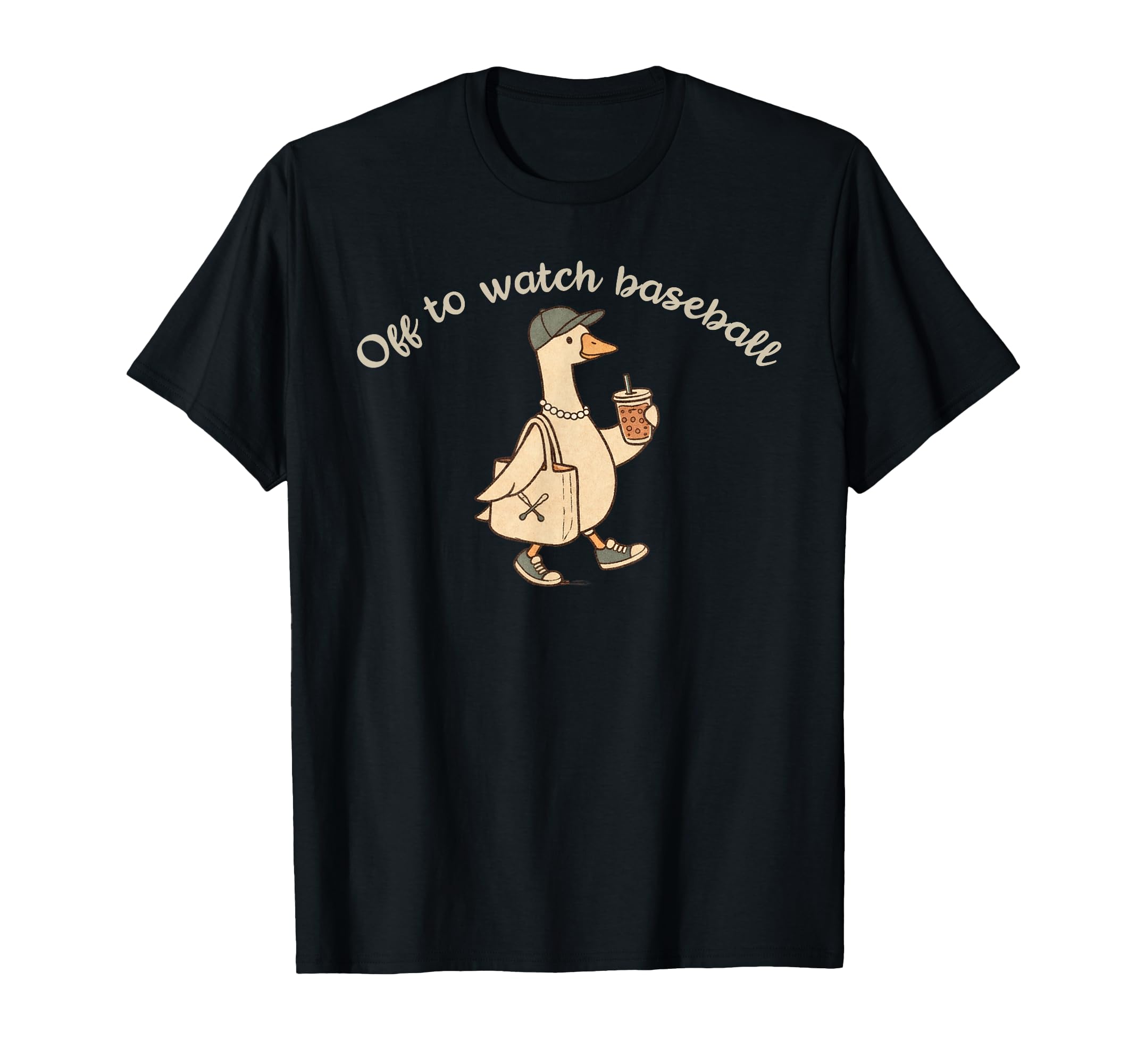 Off To Watch Baseball Goose Goose T-Shirt - Custom Art Print Men Women - T-Shirt, Sweatshirt, Hoodie