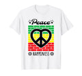 Peace Love And Happiness Gift T-Shirt - Casual Everyday Wear for Adults - T-Shirt, Sweatshirt, Hoodie