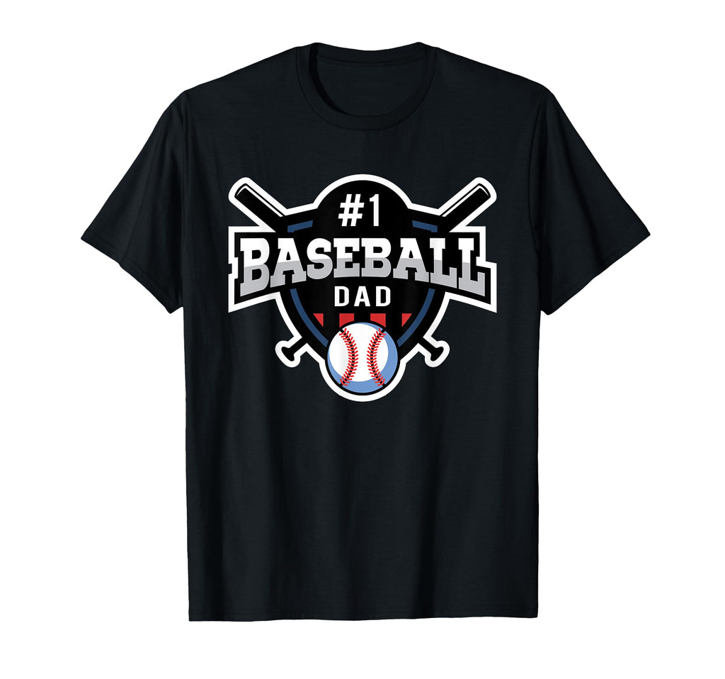 Best Baseball Dad Number 1 T-Shirt - Casual Everyday Wear for Adults - T-Shirt, Sweatshirt, Hoodie