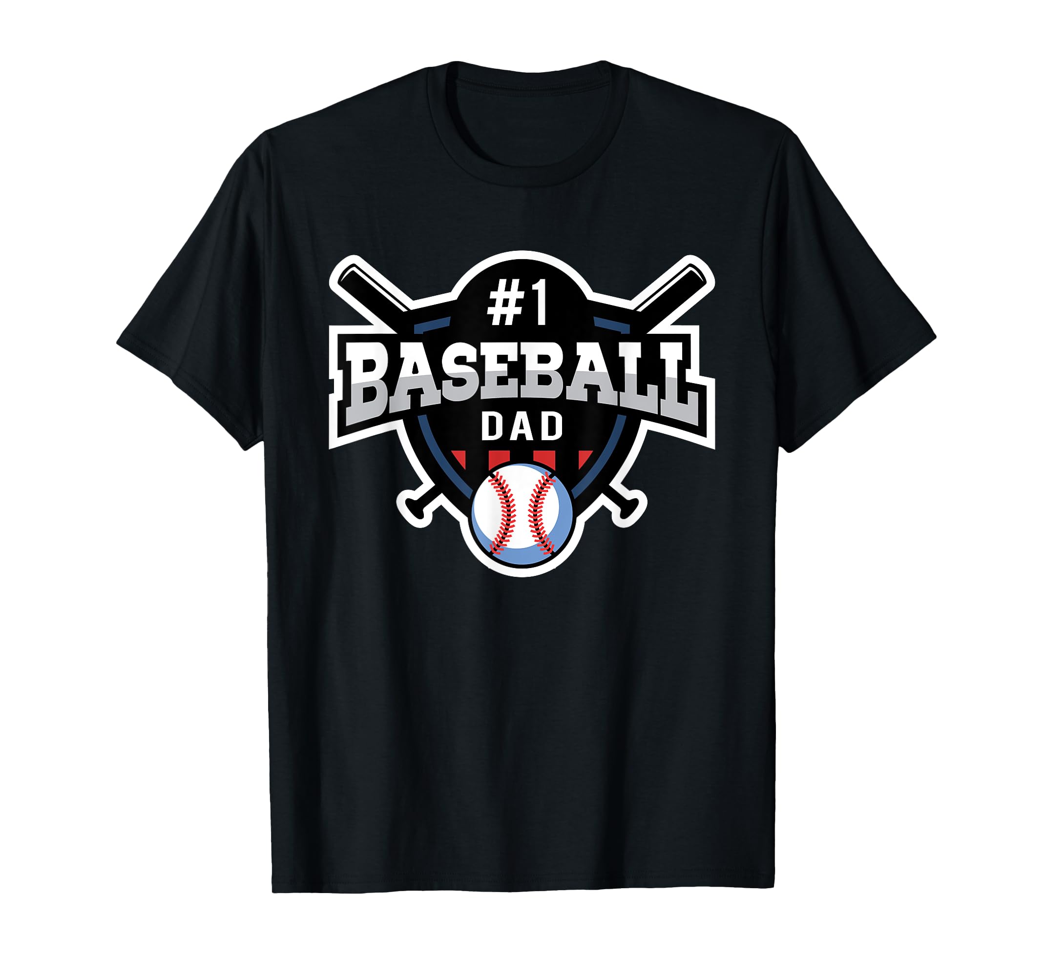 Best Baseball Dad Number 1 T-Shirt - Casual Everyday Wear for Adults - T-Shirt, Sweatshirt, Hoodie