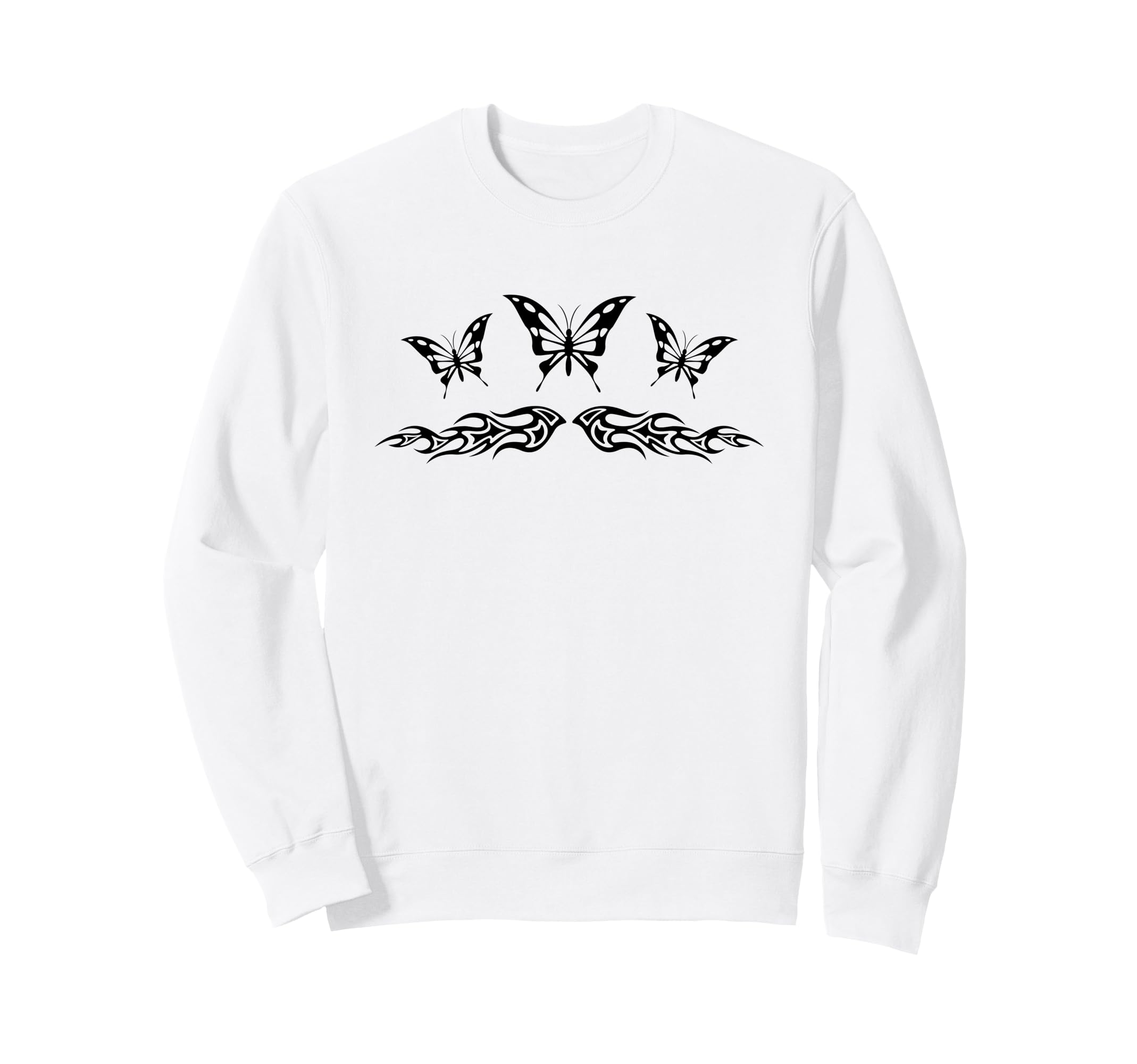 Fairycore Butterfly Tattoo Sweatshirt - Fun Novelty Design for Adults - T-Shirt, Sweatshirt, Hoodie