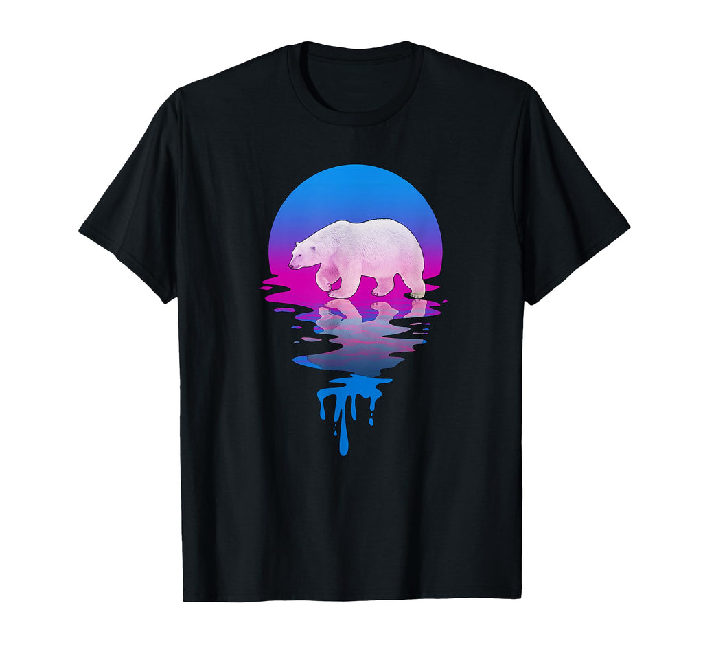 Sunset Polar Bear T-Shirt - Aesthetic Graphic Men Women - T-Shirt, Sweatshirt, Hoodie