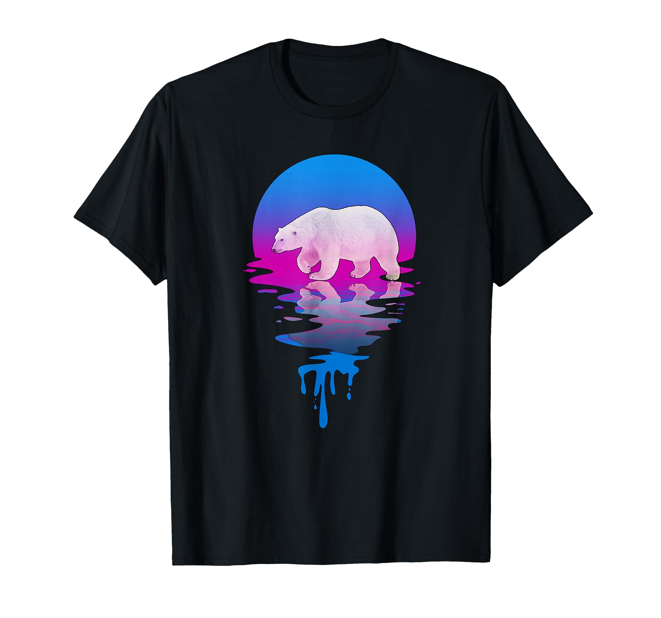 Sunset Polar Bear T-Shirt - Aesthetic Graphic Men Women - T-Shirt, Sweatshirt, Hoodie