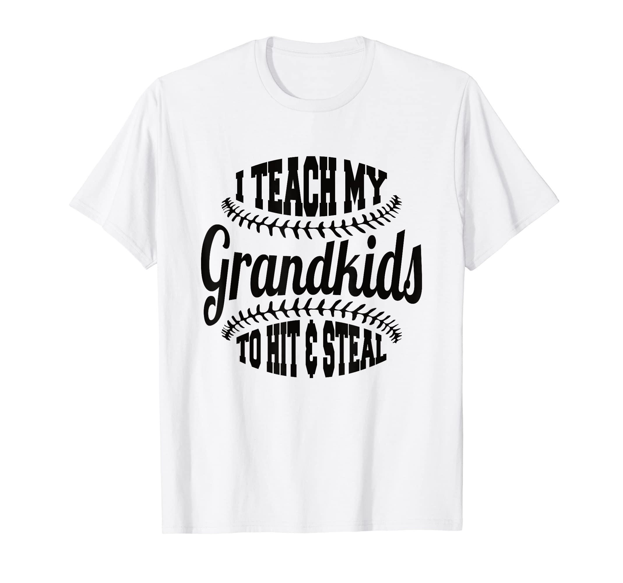 Baseball Grandpa I Teach My Grandkids To T-Shirt - Minimalist Print Unisex - T-Shirt, Sweatshirt, Hoodie