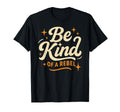 Be Kind Rebel 70S Groovy Typography T-Shirt - Graphic Print for Adults - T-Shirt, Sweatshirt, Hoodie