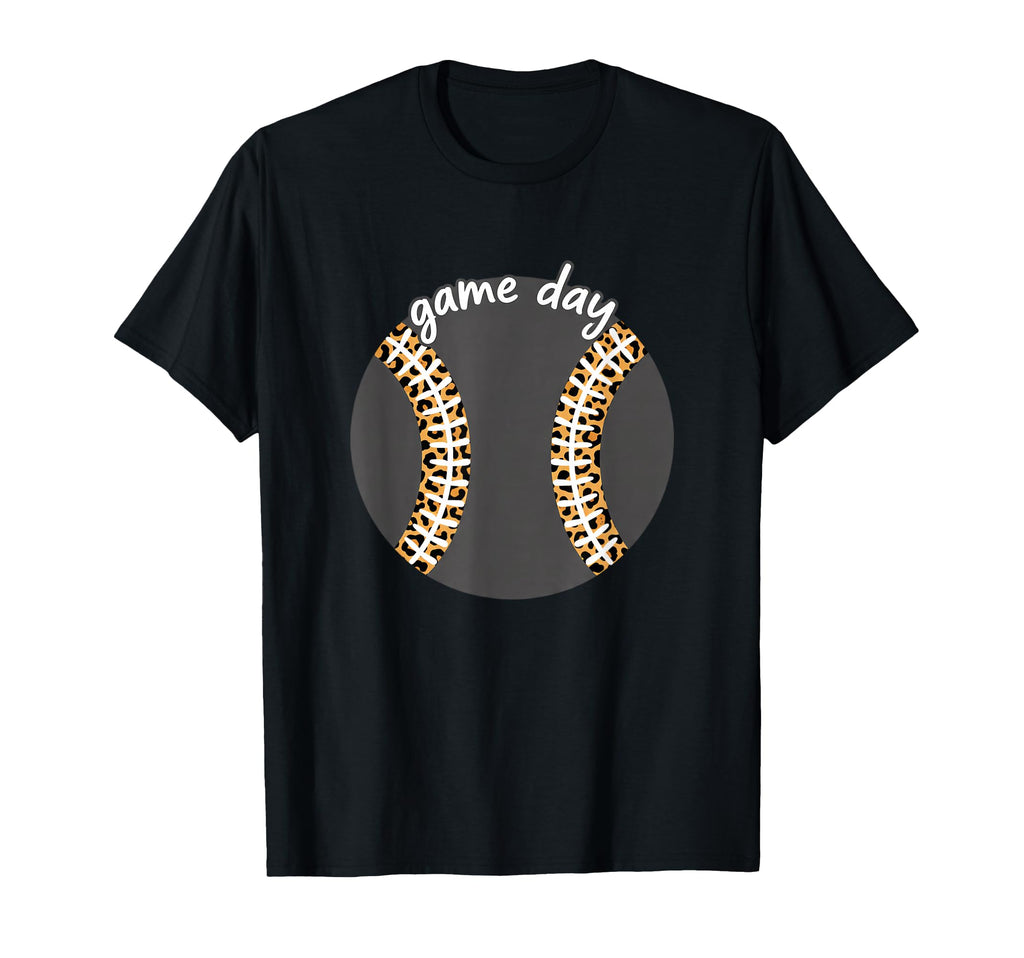 Game Day Baseball Mom Leopard Softball T-Shirt - Graphic Print Unisex - T-Shirt, Sweatshirt, Hoodie
