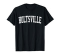 Holtsville Ny Distressed White Varsity T-Shirt - Trendy Graphic for Adults - T-Shirt, Sweatshirt, Hoodie