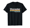 Worcester Massachusetts Worn Stripes T-Shirt - Graphic Print for Adults - T-Shirt, Sweatshirt, Hoodie