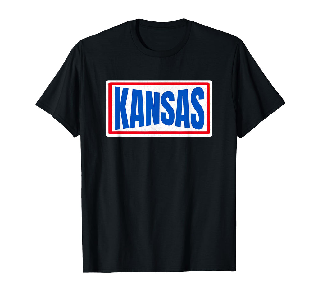Kansas Blue Red Striped Lawrence Kansas T-Shirt - Unique Graphic Men Women - T-Shirt, Sweatshirt, Hoodie