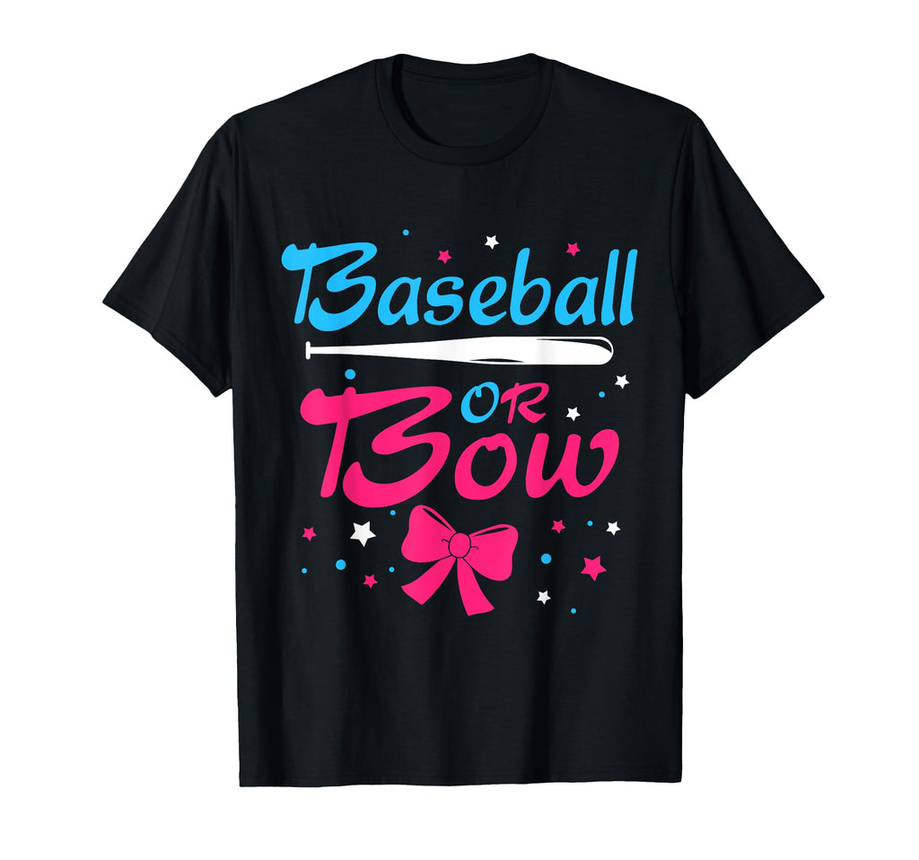 Baseball Or Bow Gender Reveal Party T-Shirt - Novelty Apparel Men Women - T-Shirt, Sweatshirt, Hoodie