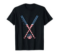 Ice Cream Drip Baseball American Flag T-Shirt - Minimalist Print Unisex - T-Shirt, Sweatshirt, Hoodie