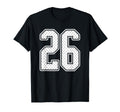 26 White Number 26 Sports Fan Jersey T-Shirt - Unique Graphic for Adults - T-Shirt, Sweatshirt, Hoodie