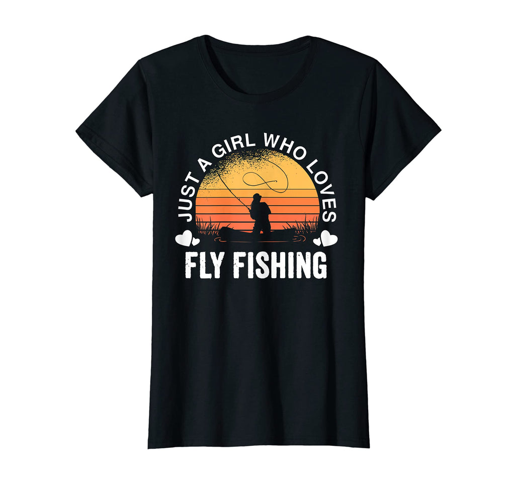 Womens Just Who Loves Fly Fishing T-Shirt - Casual Everyday Wear Men Women - T-Shirt, Sweatshirt, Hoodie