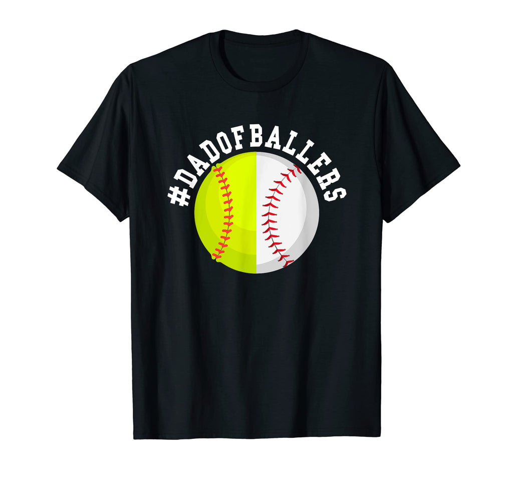 Mens Dadofballers Softball Baseball Dad T-Shirt - Graphic Print Unisex - T-Shirt, Sweatshirt, Hoodie