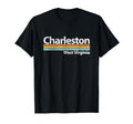 Charleston West Virginia Worn Stripes T-Shirt - Casual Everyday Wear Unisex - T-Shirt, Sweatshirt, Hoodie