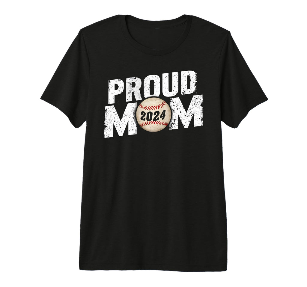 Proud Mama Mom 2024 Senior Baseball T-Shirt - Custom Art Print for Adults - T-Shirt, Sweatshirt, Hoodie