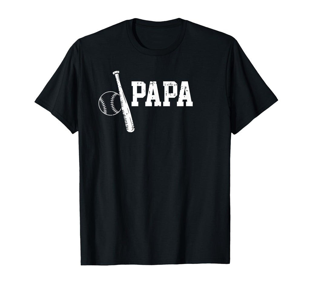 Number One Baseball Papa Fathers T-Shirt - Fun Novelty Design for Adults - T-Shirt, Sweatshirt, Hoodie
