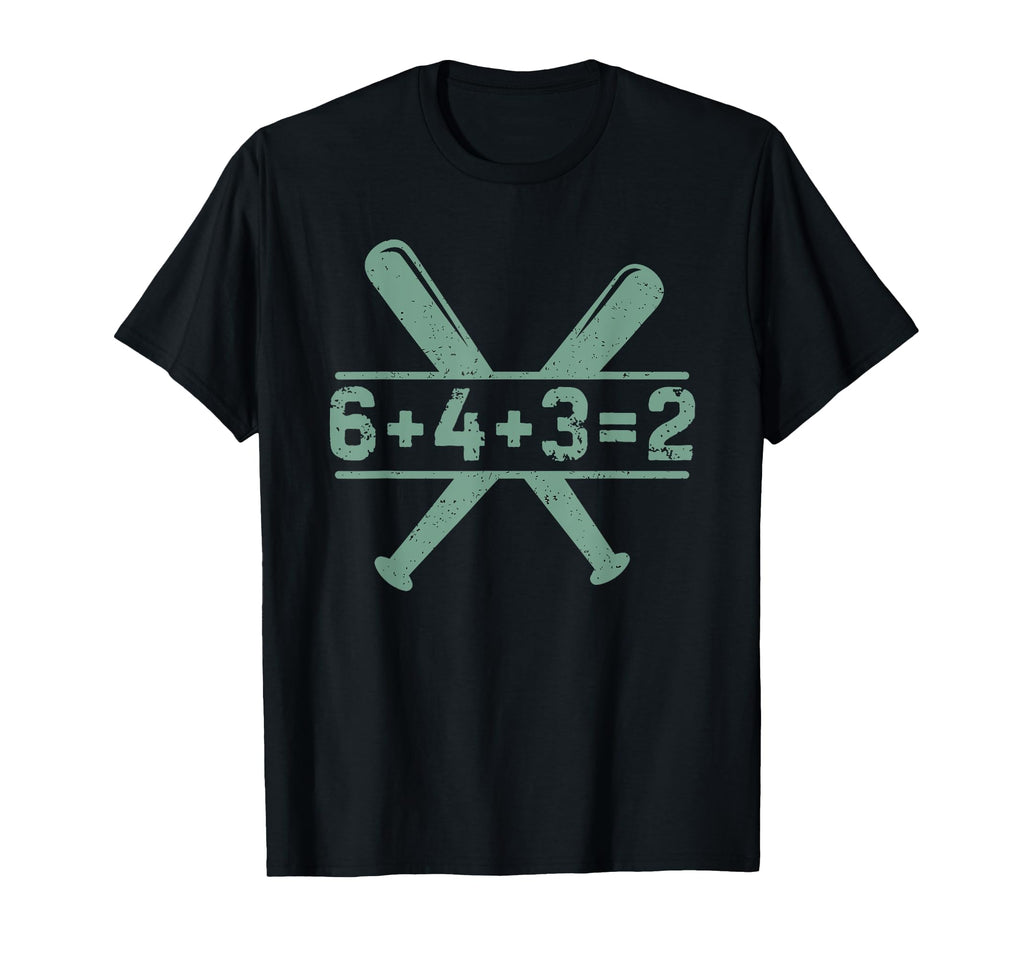 6 4 3 2 Double Play Baseball Player T-Shirt - Fun Novelty Design Unisex - T-Shirt, Sweatshirt, Hoodie