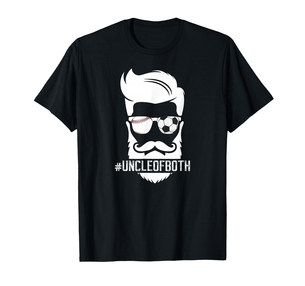 Uncle Both Baseball Soccer Uncle T-Shirt - Unique Graphic for Adults - T-Shirt, Sweatshirt, Hoodie