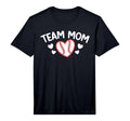 Mens Team Mom Heart Baseball Team Mom T-Shirt - Aesthetic Graphic Unisex - T-Shirt, Sweatshirt, Hoodie