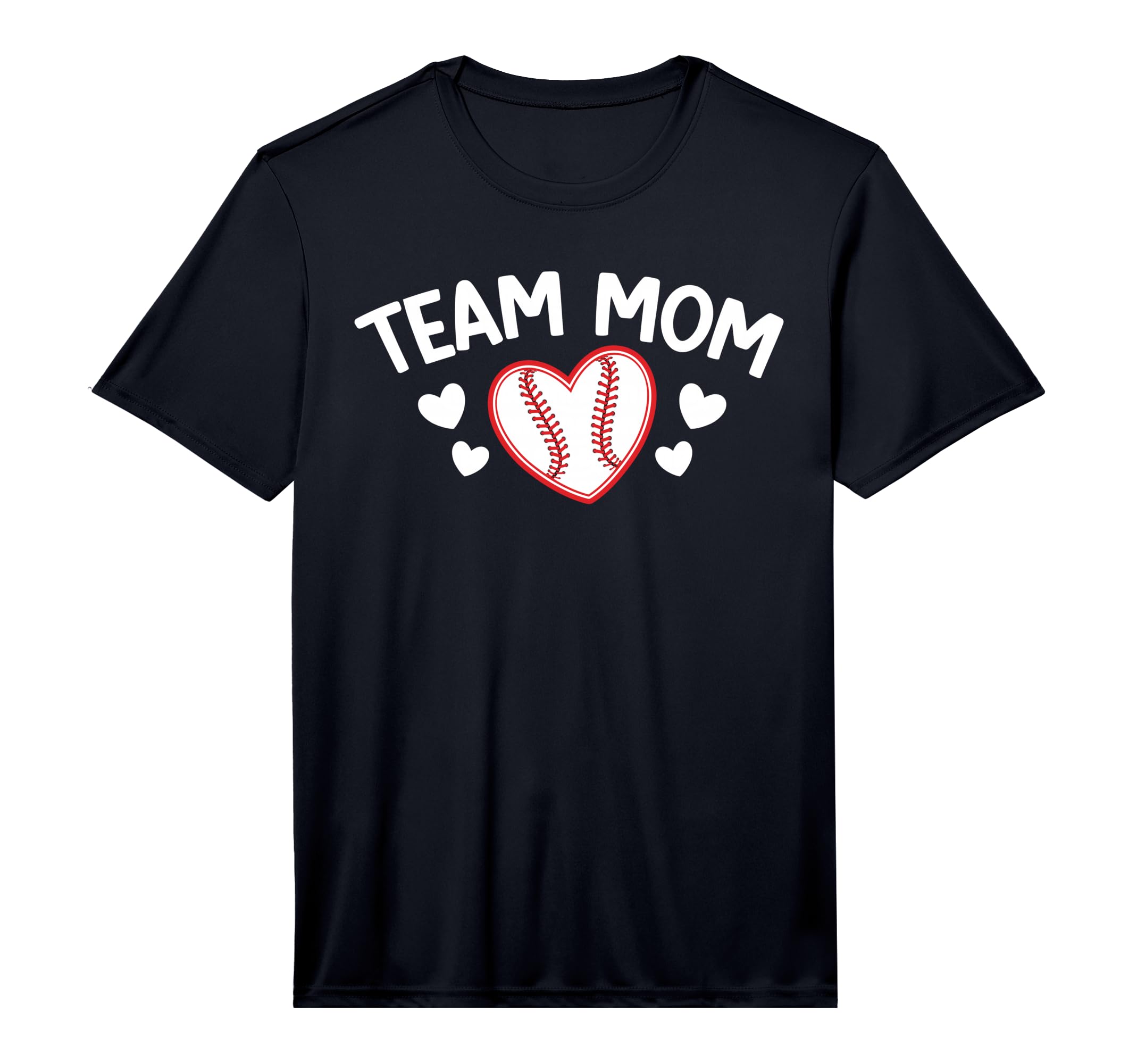 Mens Team Mom Heart Baseball Team Mom T-Shirt - Aesthetic Graphic Unisex - T-Shirt, Sweatshirt, Hoodie